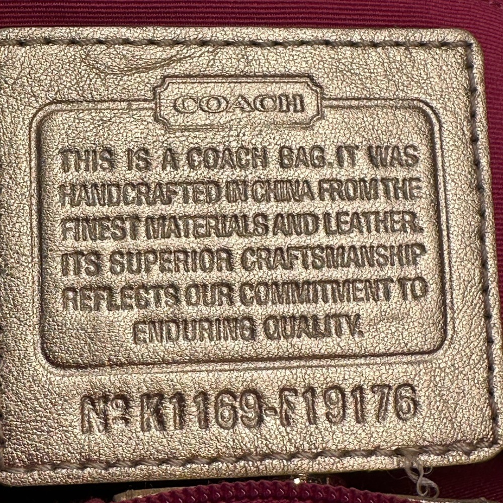 Coach Peyton Tattersall Plaid Rainbow White Shoulder/Tote Bag - Picture 7 of 16